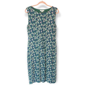 Boden Women's Green Sleeveless Floral Floral Print Dress Size 12